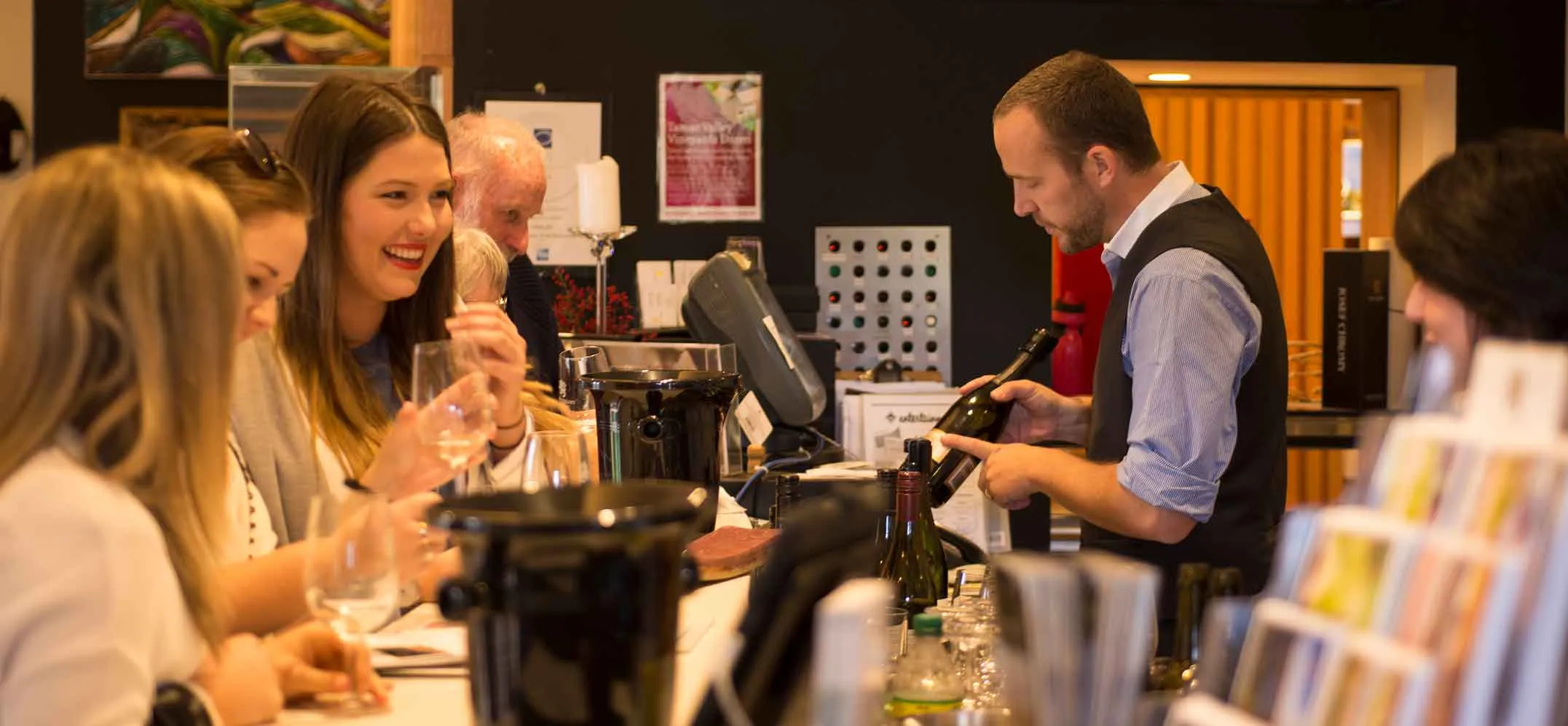 Wine tasting at the Josef Chromy Vineyard