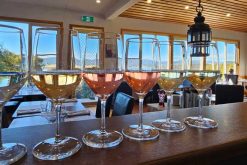 wine glasses at The Ducks Restaurant